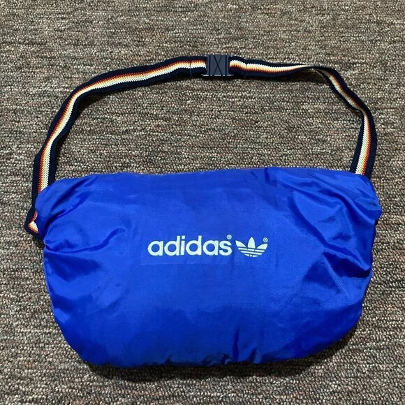 Vintage 80s Adidas Originals Windbreaker Lightweight Hooded Packable Mens Large - Picture 9 of 13